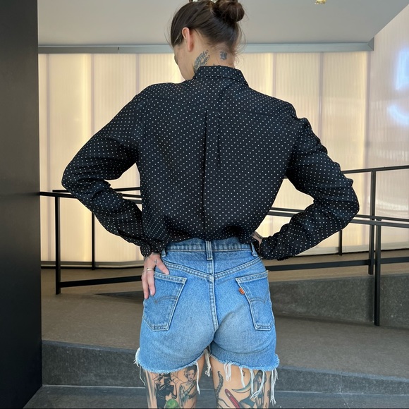 CDG CDG polka-dot ruffle trim satin shirt size L from the F/W 2009 collection - Picture 10 of 16